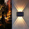 Ліхтар вуличний з сонячною батареїю, на 4 світлодіода, автономний, для декору територій,  двохсторонній, фото 4
