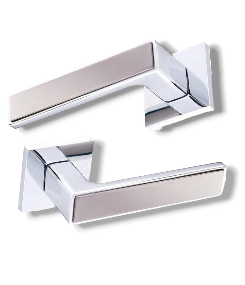 Ручки для дверей Гаврош/ Gavroche NIKEL Z25 CP/BN хром полірований/чорний нікель, фото 1