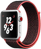 Ремешок для Apple Watch 38/40/41 mm Bright Crimson/Black Nylon Sport Loop MQL72
