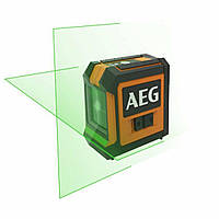 Нівелір лазерний AEG; дальність- 20 м, точність- 0,4 мм/1м, гориз. і вертик. зелені промені з облад.