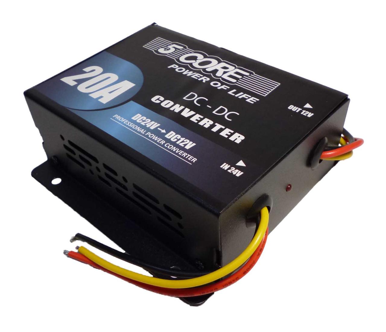 Перетворювач DС/DC 24V/12V 20A 5 Core