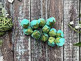 Троянди латексні ( з ФОМа, фоамирана), 2 см діаметр, 12 шт. кольору темня мята на стеблі, фото 2