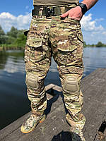 Тактичні штани Tactical G3 мультикам Штани армійські з наколінниками рип стоп Штани для військових зсівок