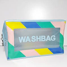Косметичка прозора washbag форма бочонок