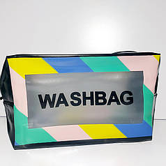 Косметичка прозора washbag форма бочонок