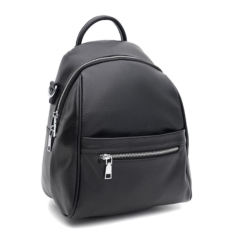 Жіночий шкіряний рюкзак Ricco Grande K188815bl-black, фото 1