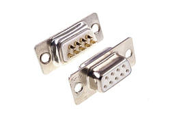 Конектор DB9 2u Gold RS232 COM-порт Мама AMASS - 1 шт.