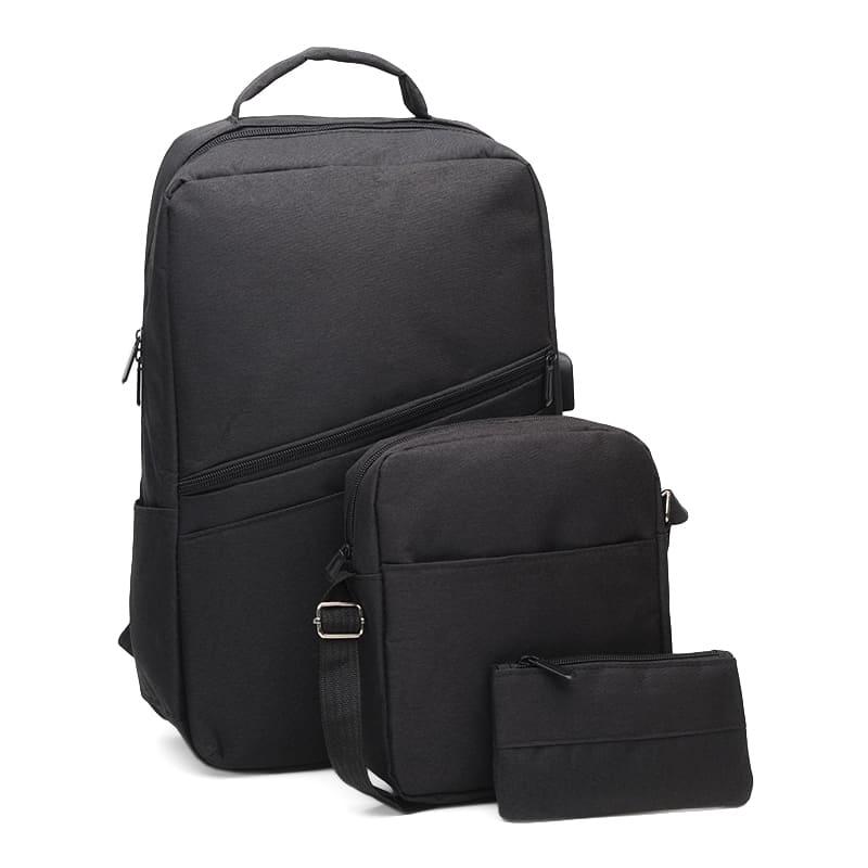 Чоловічий рюкзак + сумка CV1692 Чорний, фото 1