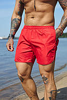 Модные молодежные пляжные плавательные шорты, Стильные летние мужские купальные шорты - плавки красные