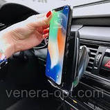 Автомобільний тримач сенсорний Penguin Smart Sensor — S-5, чорний, QI з бездротовою зарядкою 10 W, фото 3