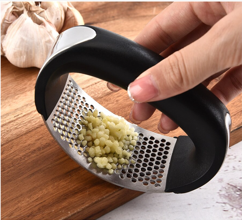 Прес для часнику Garlic press 10.7х5.1х6.9 см із неіржавкої сталі з пластиковою ручкою, фото 1