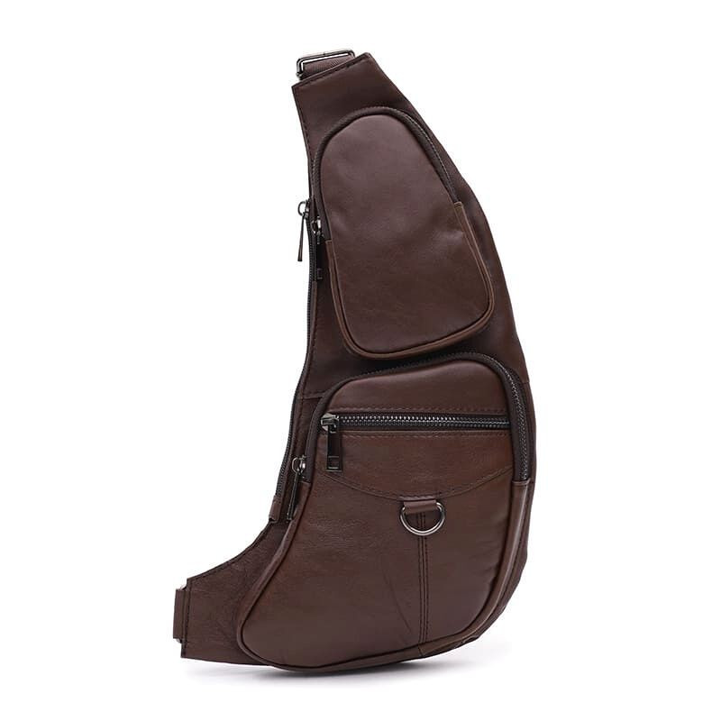 Чоловічий шкіряний рюкзак через плече Keizer K13761br-brown, фото 1