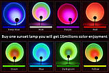 Проєкційна різнобарвна RGB LED-лампа Sunset Lamp з ефектом заходу з пультом, світильник, VEN-212, фото 4