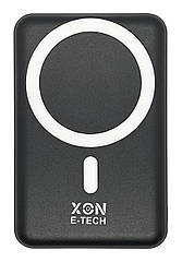 Портативна магнітна бездротова батарея 5000 mAh з підставкою XON PowerBank Magsafe Stand (YC5G2) 15W Black (5060948063142)