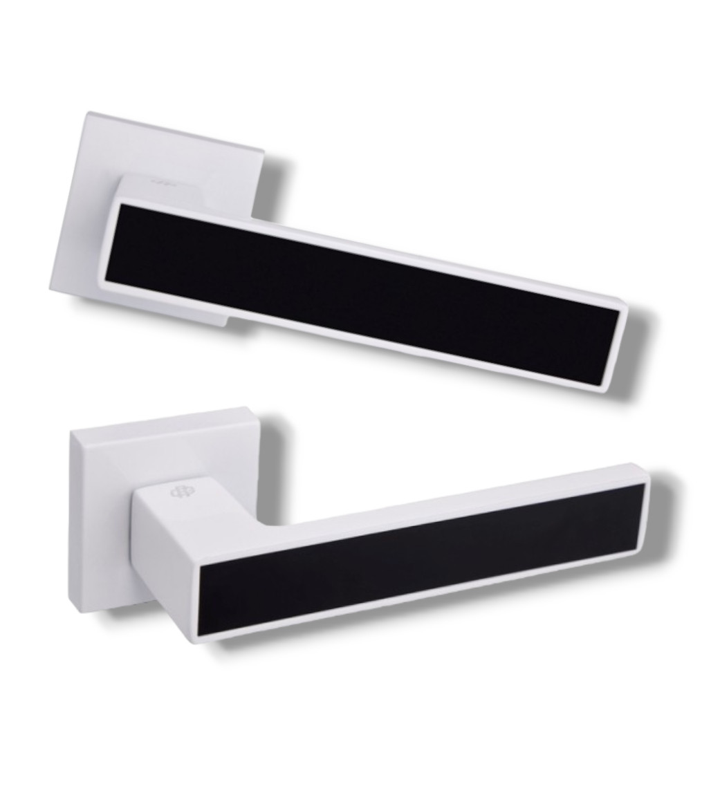 Ручки для дверей Гаврош/ Gavroche MAGNIUM A3 White/Black білий з чорною вставкою, фото 1