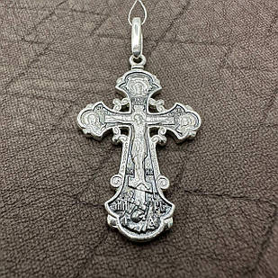 Фігурний православний хрест з чорнінням 925 проба