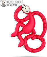 Matchstick Monkey Прорезыватель силиконовый Mini Обезьянка 10 см Red (MM-МMT-004) Красный
