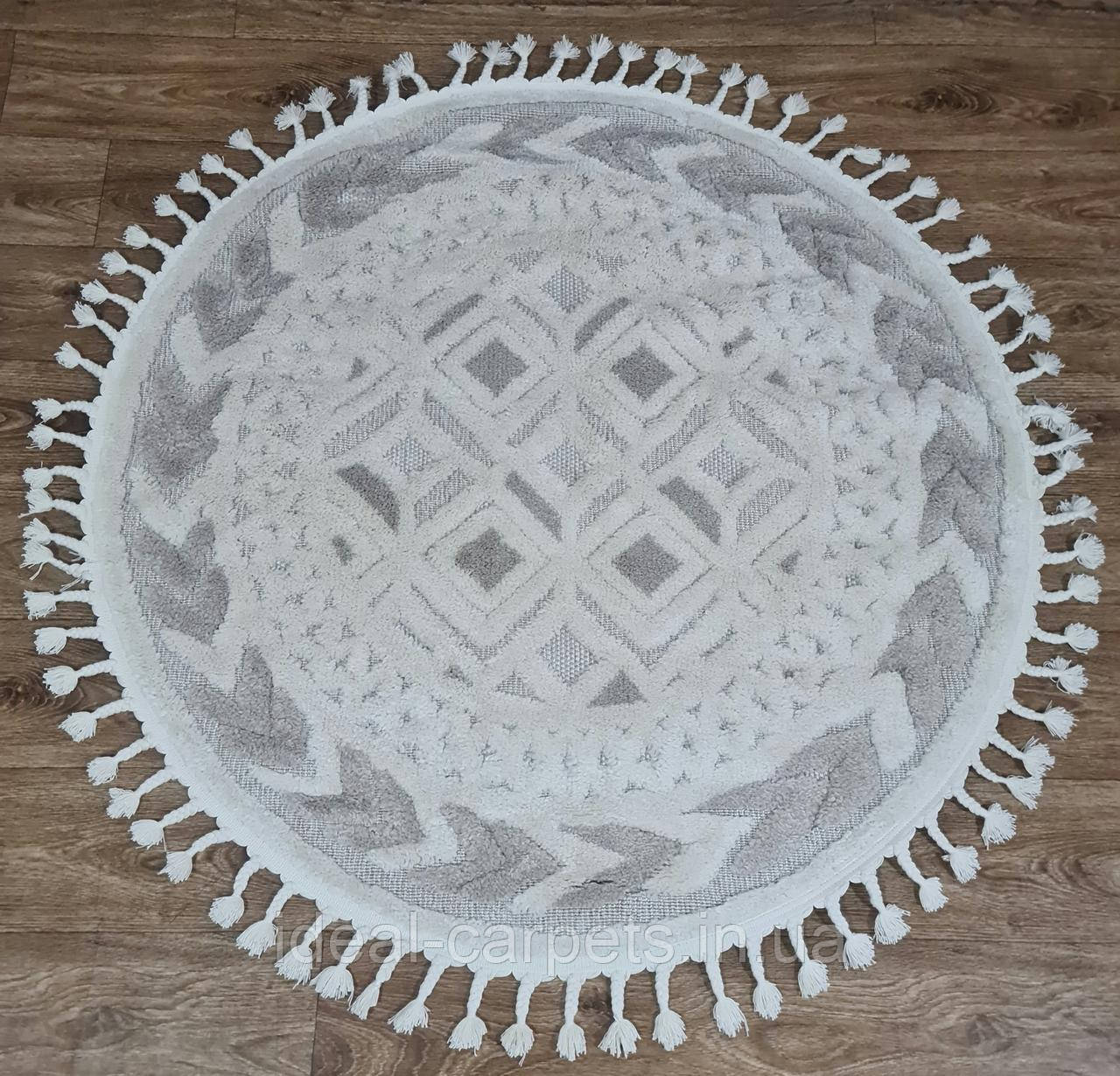 Килим круглий 1.33*1.33м Kendi 0525 Бежевий, фото 1