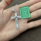 Чоловічий срібний хрест з чорнінням 925 проба, фото 8