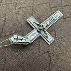 Чоловічий срібний хрест з чорнінням 925 проба, фото 2