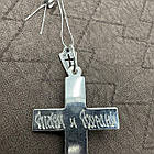 Чоловічий срібний хрест з чорнінням 925 проба, фото 3