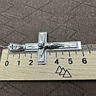 Чоловічий срібний хрест з чорнінням 925 проба, фото 4