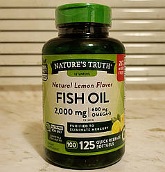 Омега 3 Nature's Truth Fish Oil 2000 mg 125 капсул риб'ячий жир