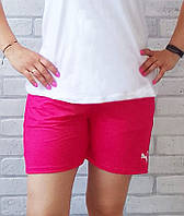 Малиновые женские шорты короткие, трикотажные спортивные шортики женские с карманами