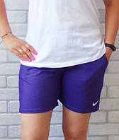 Фиолетовые короткие шортики женские, спортивные шорты с карманами женские