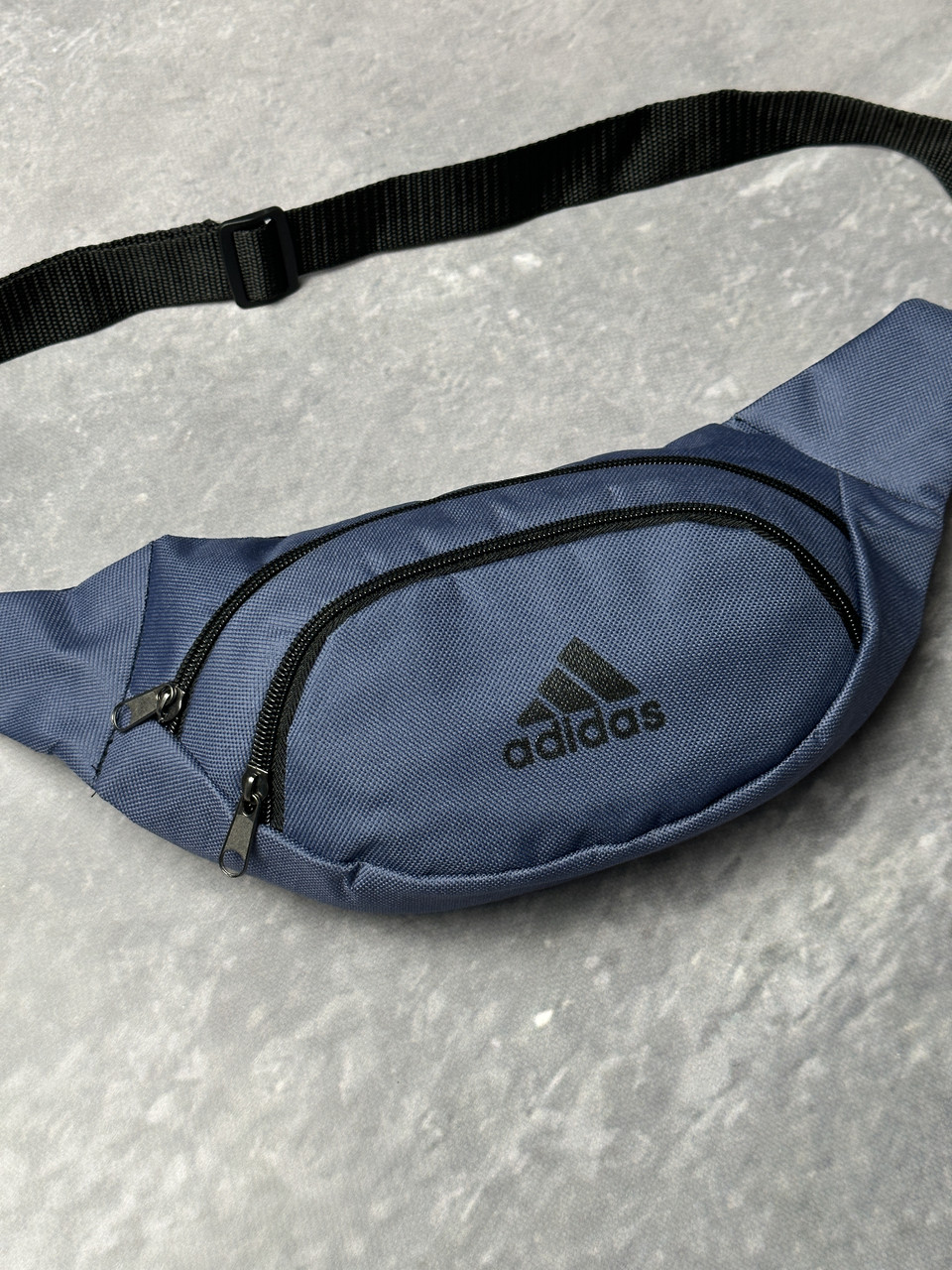 Сумка через плече Adidas адідас синя бананка чоловіча жіноча сумка на пояс тканинна