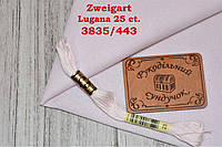 Ткань равномерного переплетения Lugana 25 3835/443 (бледно-розовый) Pale Rose Zweigart (Германия) 50*35см