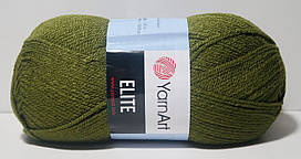 Нитки пряжа для в'язання акрилова ELITE YarnArt Еліт Ярнарт № 39 - хакі