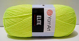 Нитки пряжа для в'язання акриловаELITE YarnArt № 79 - лайм неон