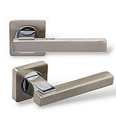 Ручки дверные Gavroche FRANCIUM A1 SN/CP матовый никель/хром (для межкомнатных дверей)