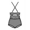 Боді еротичне чорне Obsessive 838-TED-1 Teddy opencrotch black S/M, фото 5