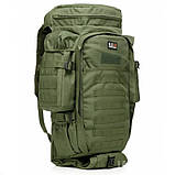 Снайперський рюкзак 9.11 для зброї 40 л олива, фото 2