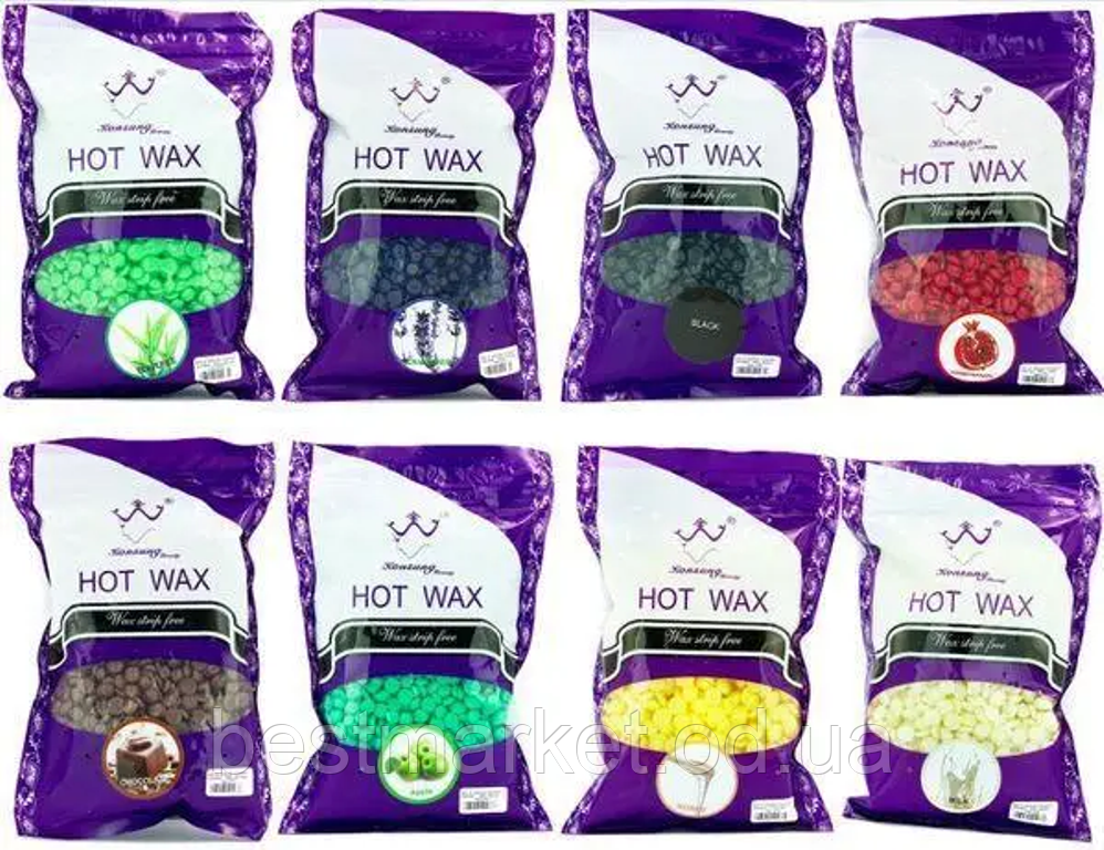 Кольоровий Гарячий Віск для Депіляції в Гранулах Hot Wax 500 грамів