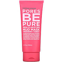 Formula 10.0.6, Pores Be Pure, Skin-Clarifying Mud Mask, Strawberry + Yarrow, 3.4 fl oz (100 ml) Киев