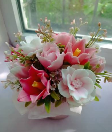 Подарунки дівчатам жінки на 14 лютого 8 березня день народження букети з троянди мильні троянди з твердого мила ручної роботи,15 ш