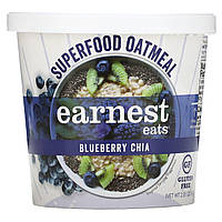 Earnest Eats, Овсянка Superfood, голубика и чиа, 67 г (2,35 унции) EAE-00214 Киев