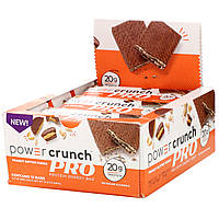 BNRG, Power Crunch Protein Energy Bar, PRO, помадка с арахисовым маслом, 12 батончиков по 2 унции (58 г) Киев