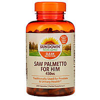 Sundown Naturals, Цельное растение, пальма сереноа, 450 мг, 250 шт, SDN-01014 Киев