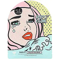 SFGlow, POP n' Glow, Face It, тканевая маска для лица с поп-артом, 1 шт., 25 мл (0,85 унции) Киев