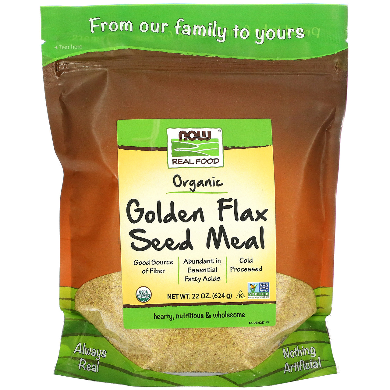 Now Foods, Real Food, органічне золото насіння льону, борошно 624 г (22 фунта) купить, Київ