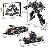 Конструктор Panlos 633060 "Трансформер. Поліцейська техніка 35в1" 832 деталі, фото 2