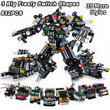 Конструктор Panlos 633060 "Трансформер. Поліцейська техніка 35в1" 832 деталі, фото 3