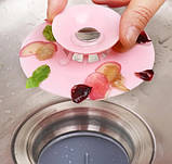 Заглушка пробка в раковину рожева, фото 2