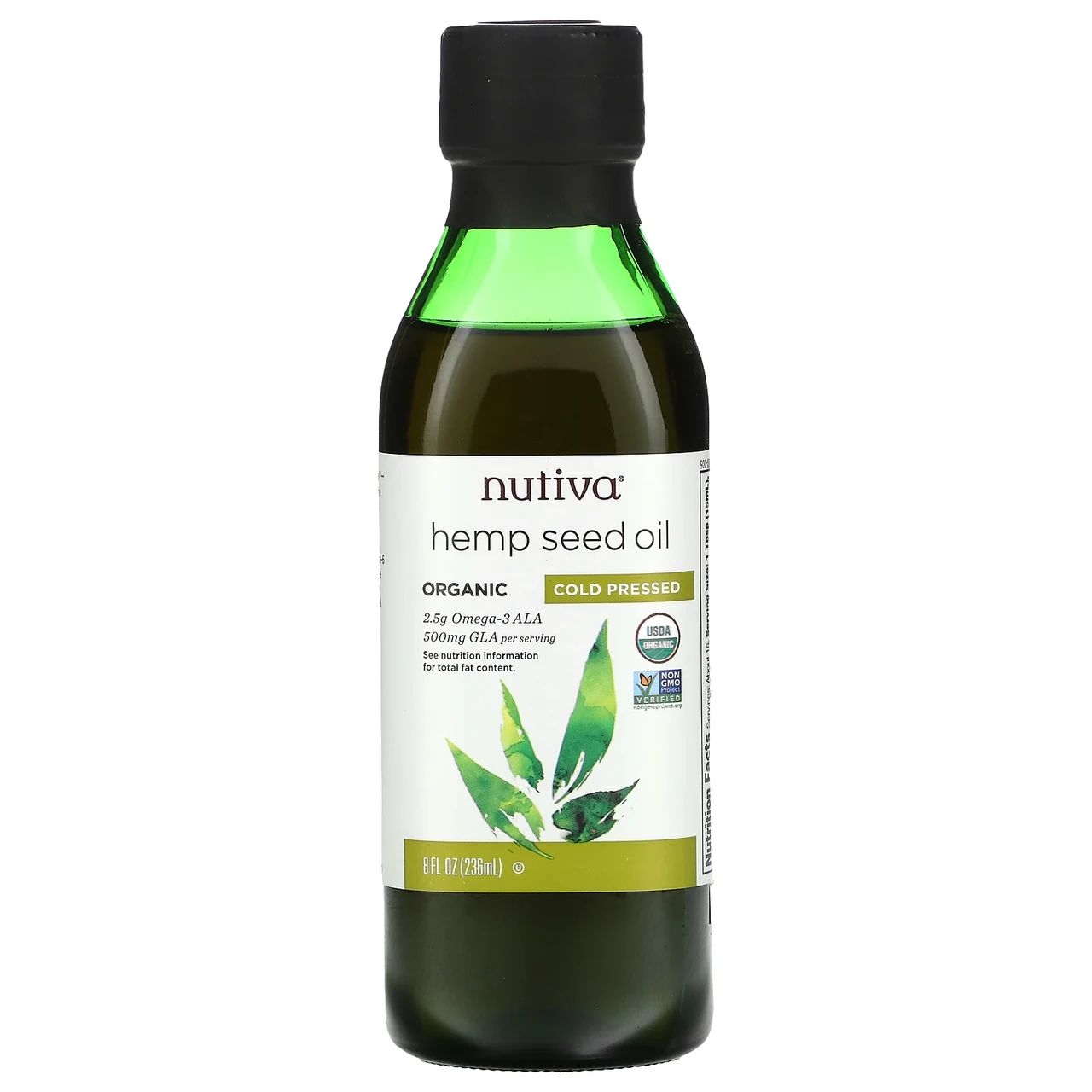 Nutiva, Органічне конопляна олія холодного віджиму, 236 мл (8 рідких унцій)