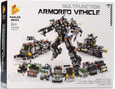 Конструктор Panlos 633060 "Трансформер. Поліцейська техніка 35в1" 832 деталі, фото 1