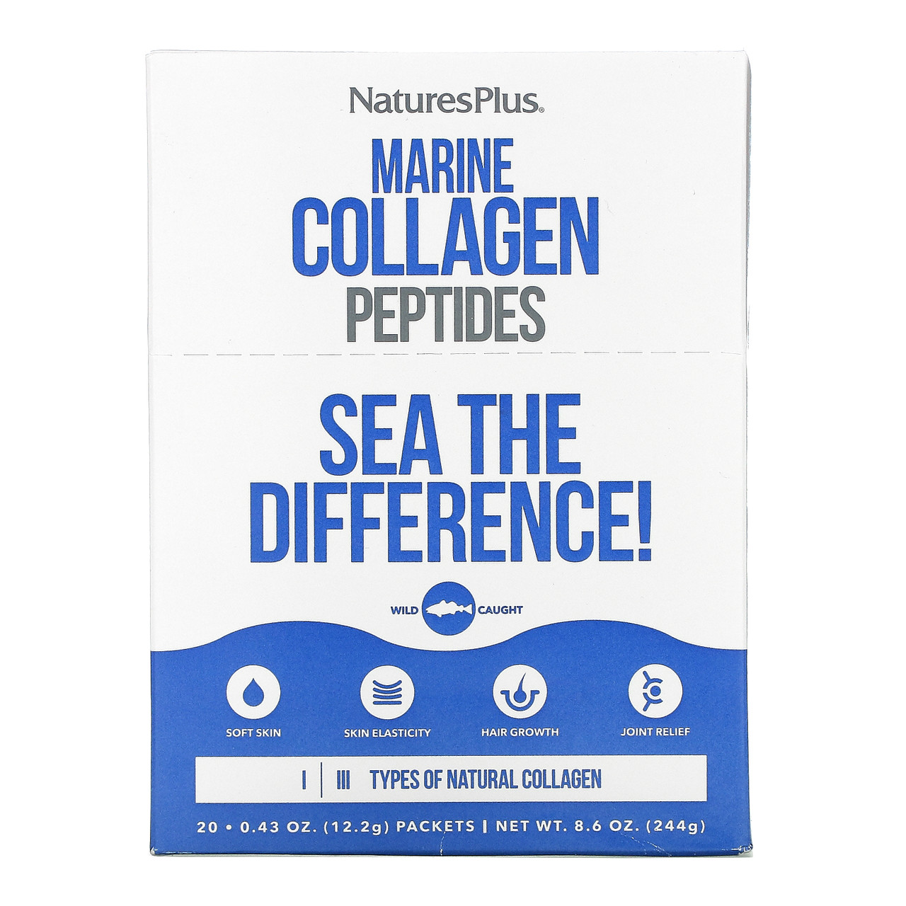 Nature's Plus, Пептиди морського колагену, 20 пакетиків по 12,2 г (0,43 унції), Київ
